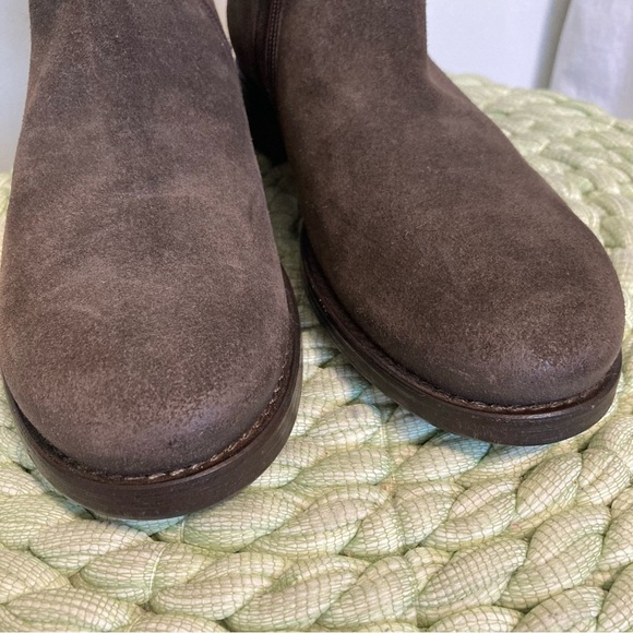 NWOB ALBERTO FERMANI Seppia Brown  Suede Mid Calf Moto Boots - Picture 6 of 11